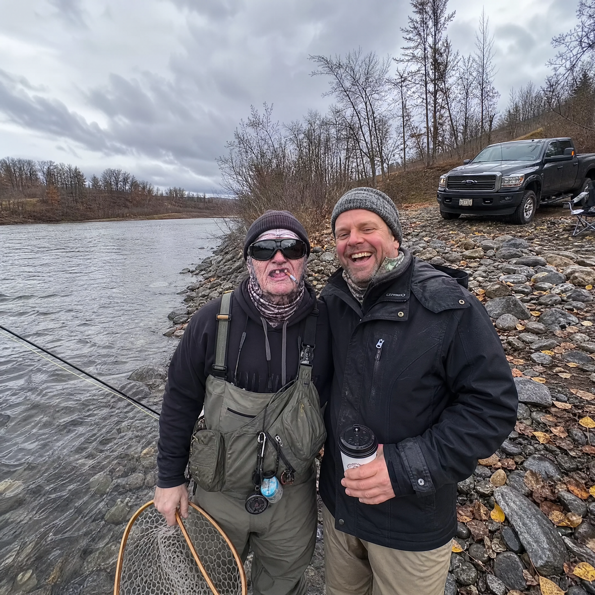 Customers at the river