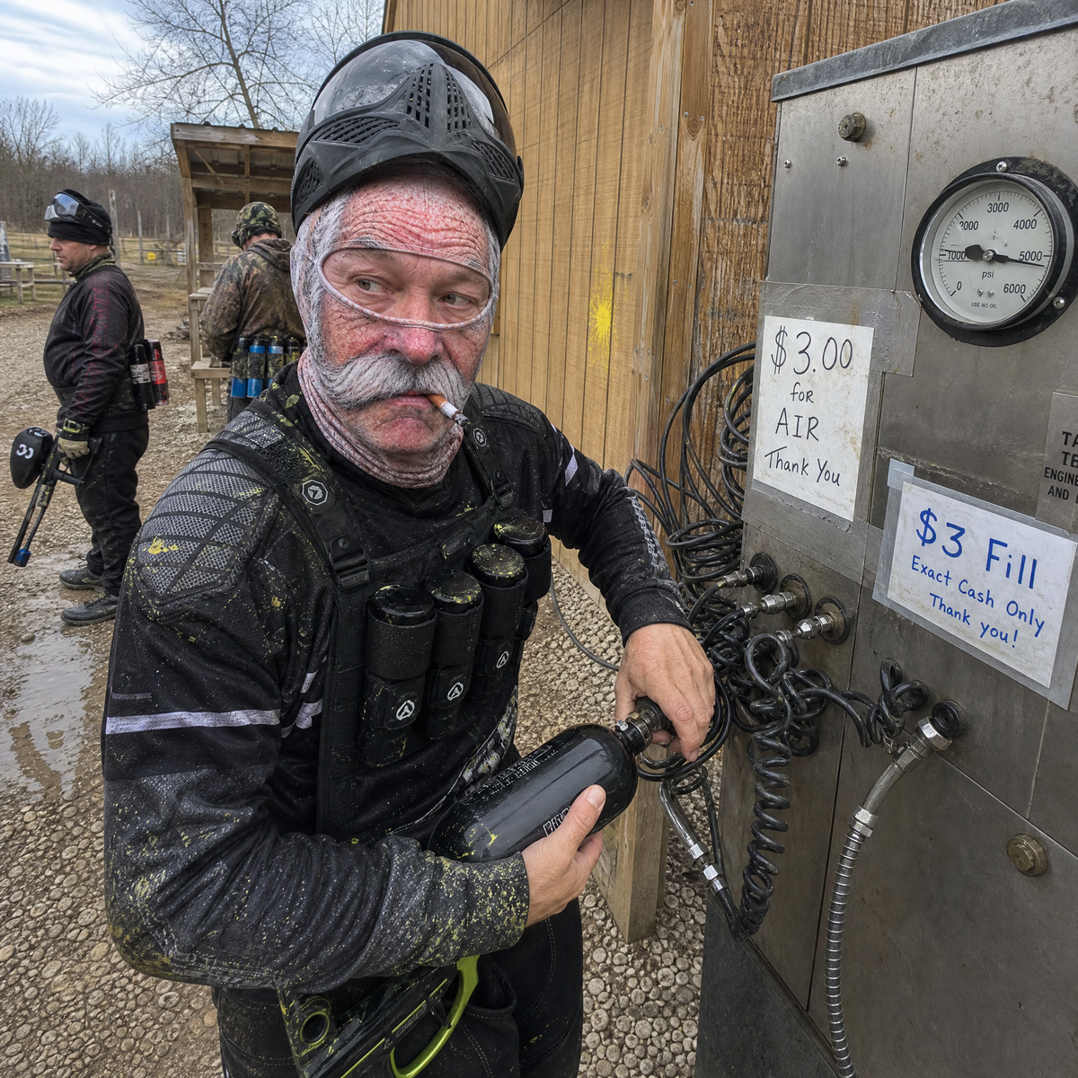 Customer photo at the air fill station