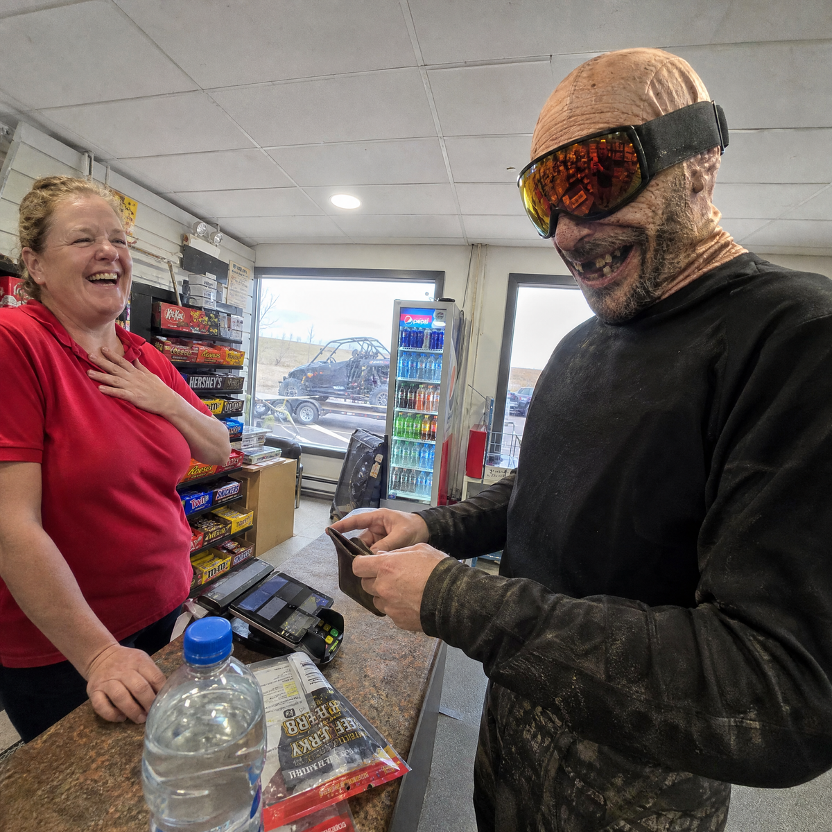 Customer photo gas station