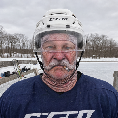 Frosty Face Hockey Mask - Moustache Mario